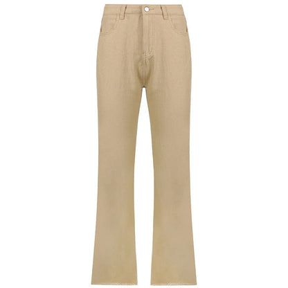 Spice Girls inspired high waist bell bottom jeans in black, brown, and white