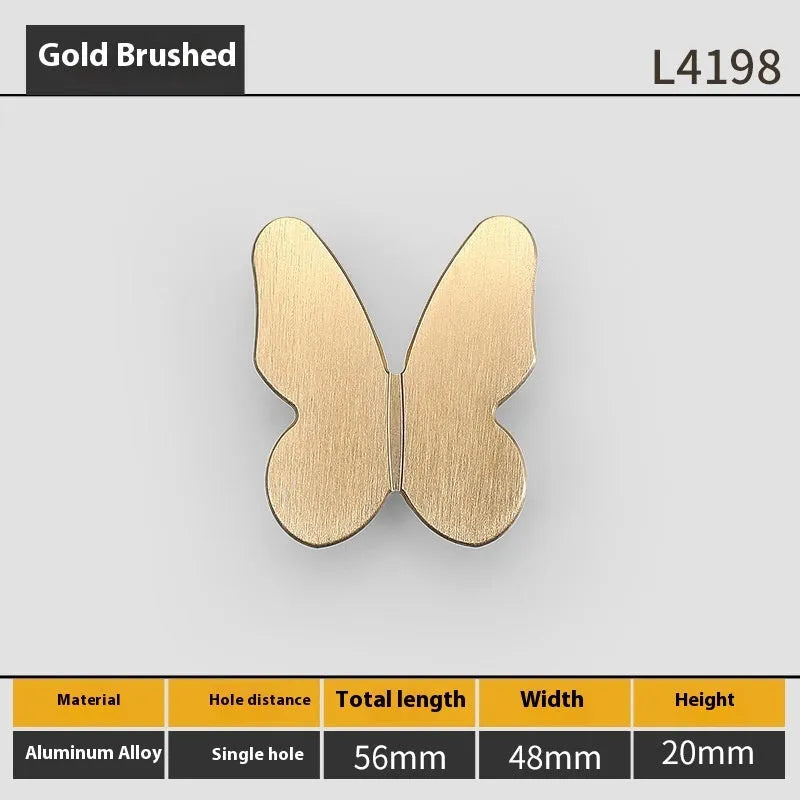 Butterfly cartoon cabinet door handle in multiple colours for children's room furniture