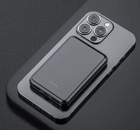 Black electric heating vest power bank with USB port and compact design