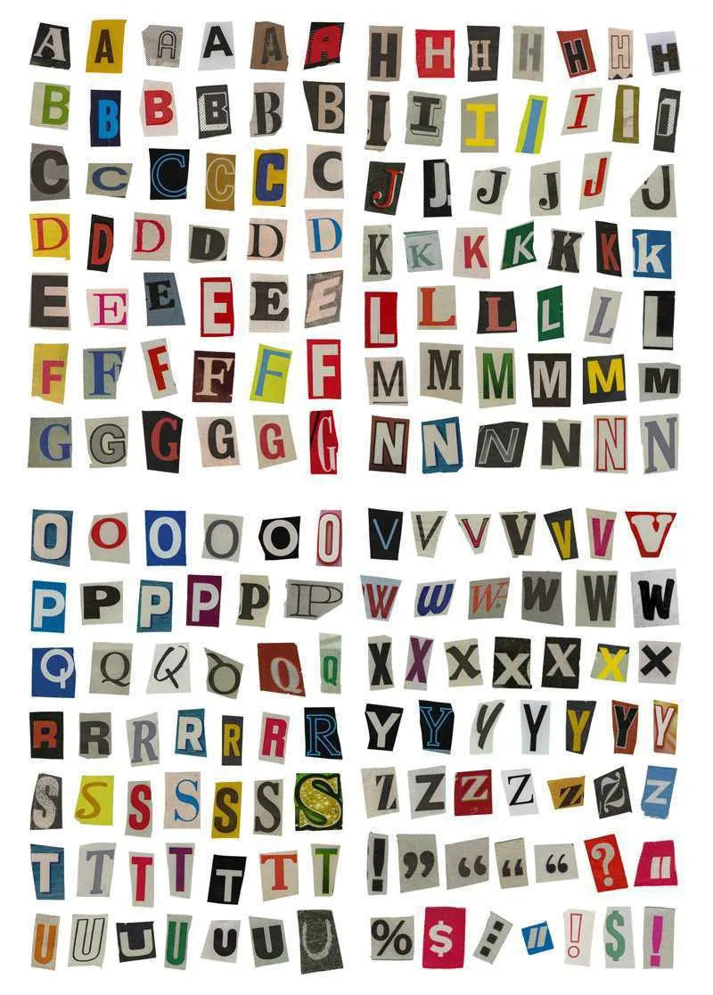 English letters and numbers symbol label stickers set showing alphabet collections and week words for organisation