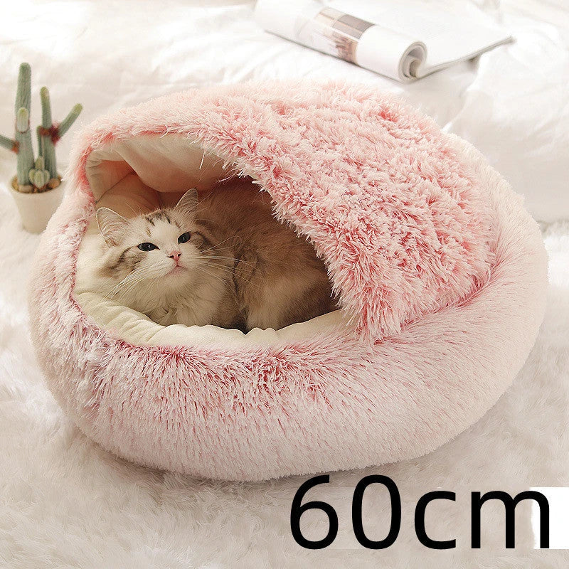Cozy All-in-One Pet Bed in various colors and sizes, providing a plush and comfortable retreat for cats and dogs