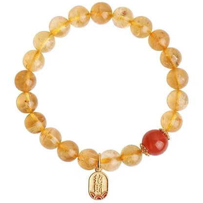 Polished red agate bead bracelet showing 6mm, 8mm, and 10mm size options.