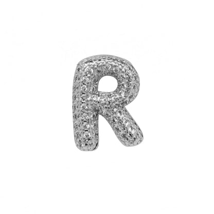 Retro copper bracelet with a letter 'A' charm featuring micro inlaid zircon, shown in a gold finish.