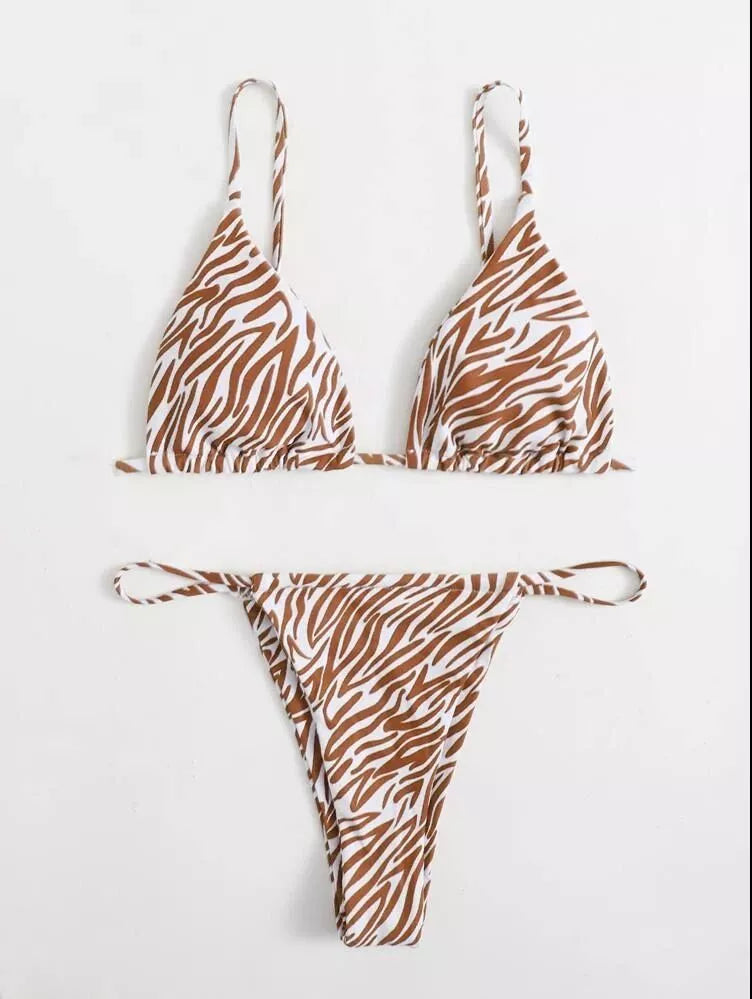 Women's three-piece swimsuit in polyester, available in multiple colours
