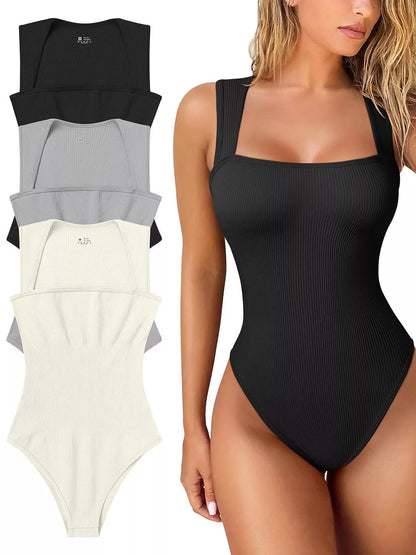 Thread Square Neck Jumpsuit in various colours, showcasing sleek design and breathable fabric