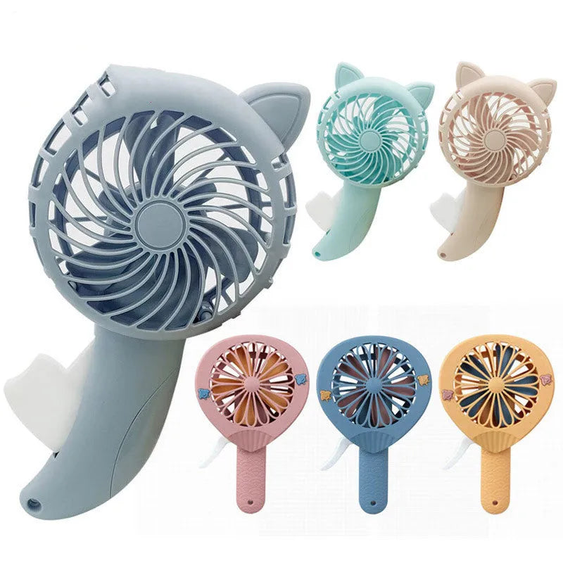 Large plastic cartoon hand-press fan toy for children measuring 11 by 20 centimetres