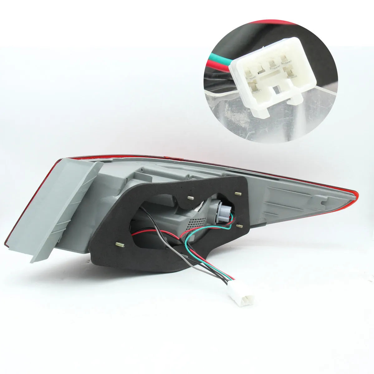 Hyundai Sonata outer tail light assembly in red with ABS and aluminium housing.