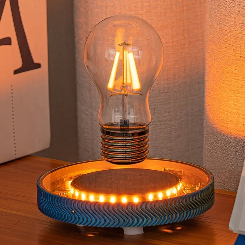 Magnetic suspension night lamp with floating 3D-printed celestial ornament and UK plug