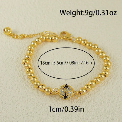 Women's copper bracelet with heart-shaped Arabic design and zircon stones for daily jewellery
