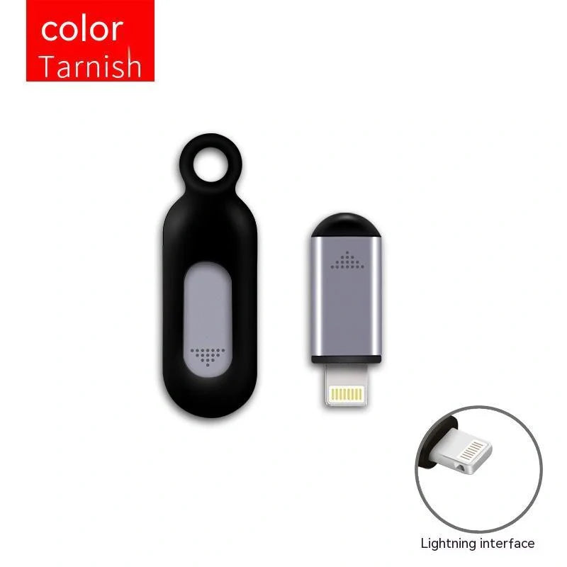 Compact aluminium cell phone infrared remote control with glossy black finish