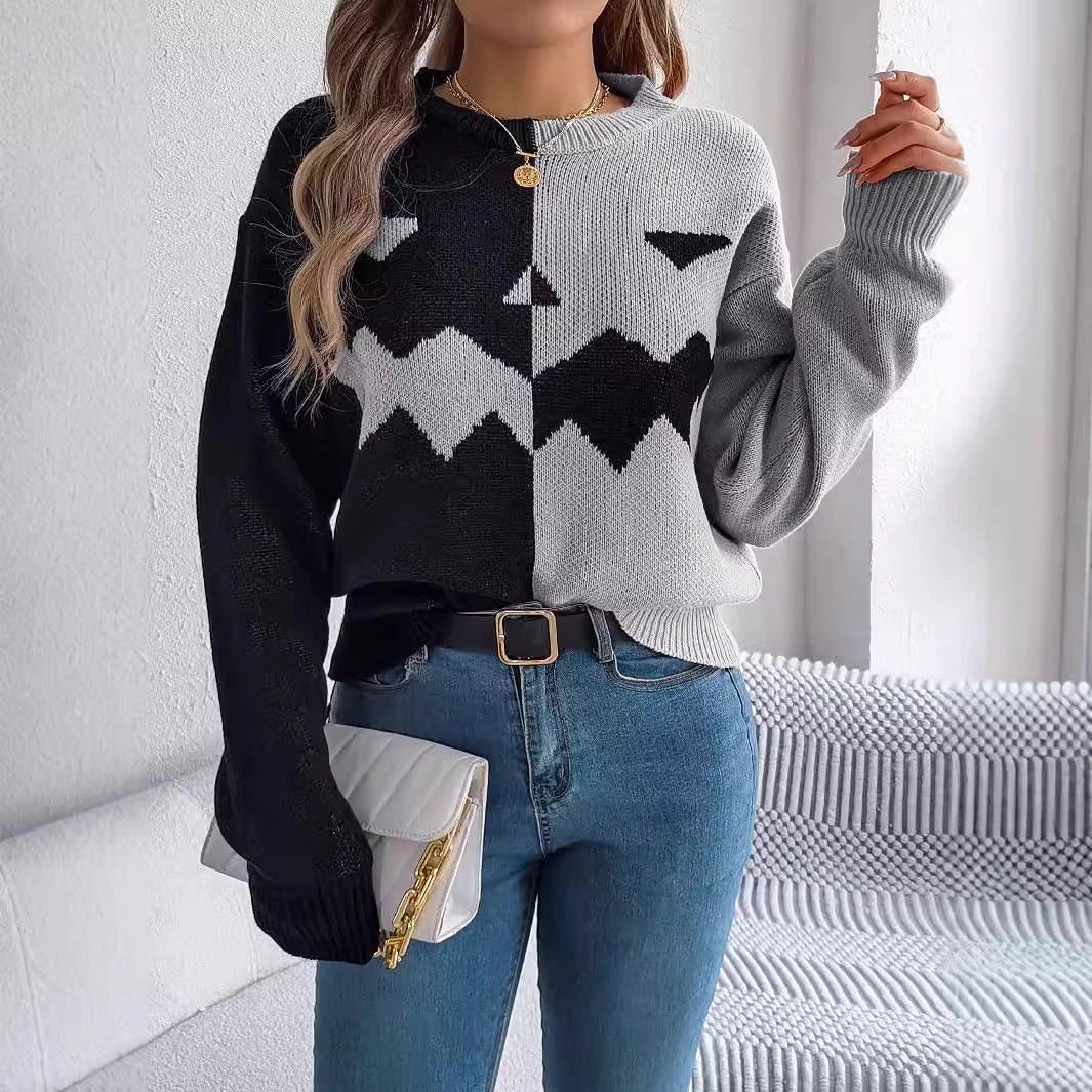 Spooky and stylish Halloween pullover sweater with ghost pattern design in various colors