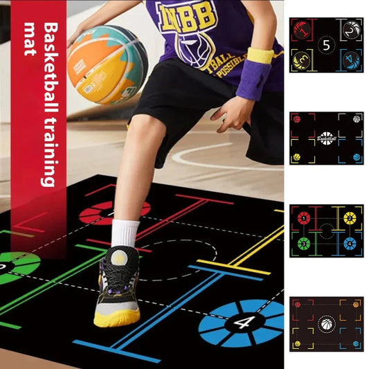 Premium Basketball Training Mat with Durable Rubber Construction and Specialized Markings for Improved Footwork and Ball Control