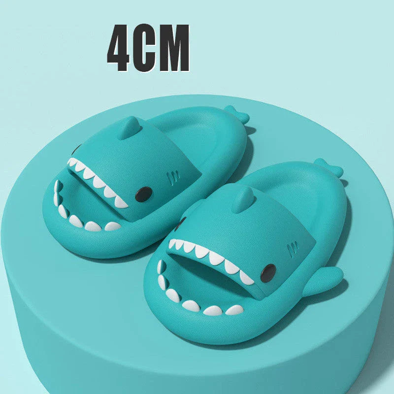 Cozy shark-themed slippers made of premium EVA material for indoor and outdoor wear