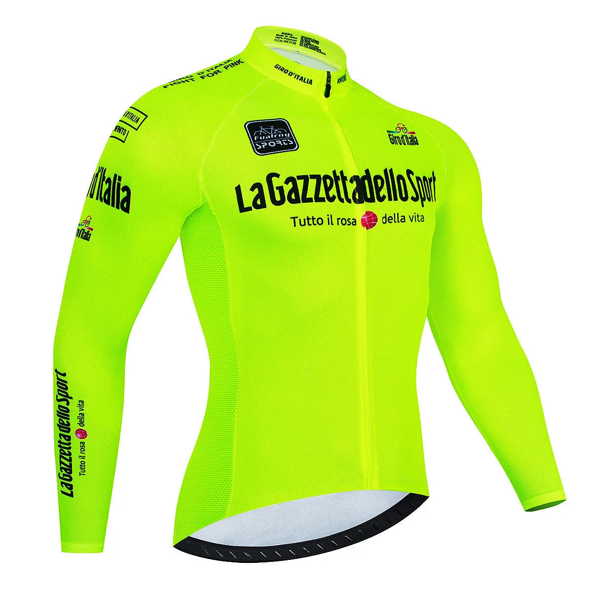 Men's long sleeve mountain bike cycling jersey in patterned colour with breathable fabric