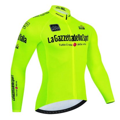 Men's long sleeve mountain bike cycling jersey in patterned colour with breathable fabric