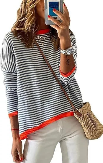 Striped Hoodie in black, blue, and navy blue, sizes S to XL