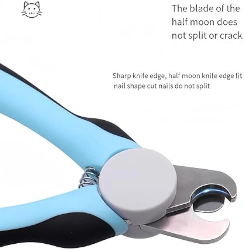 Heavy-duty dog nail clippers for large breeds with a 2.5cm cutting capacity and integrated safety guard to prevent over-trimming and quicking.