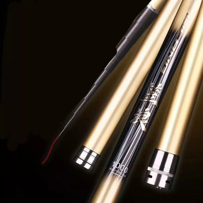 Super Light Nest Fishing Rod in silver and gold, lengths 8-15 meters