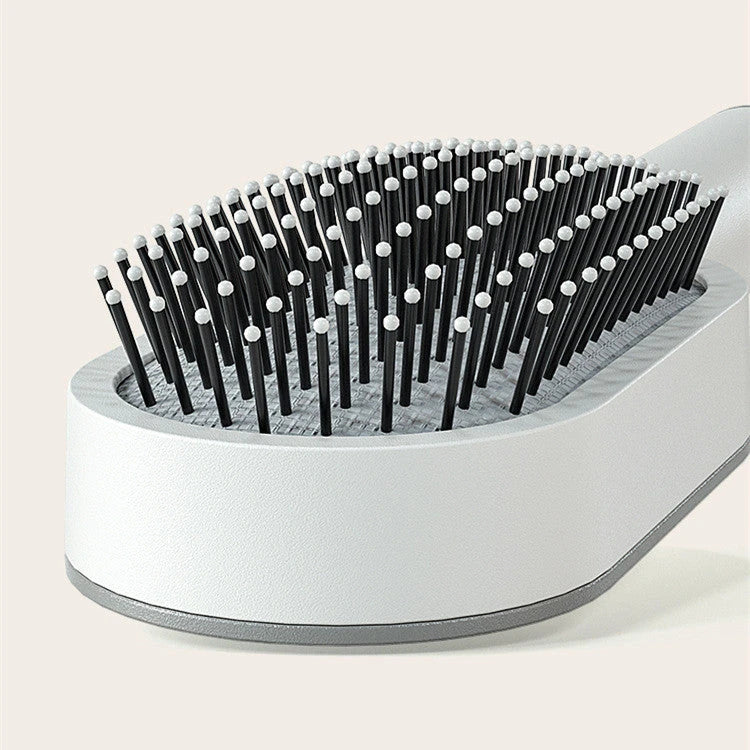 Premium self-cleaning hair brush with airbag massage technology for smooth, healthy hair