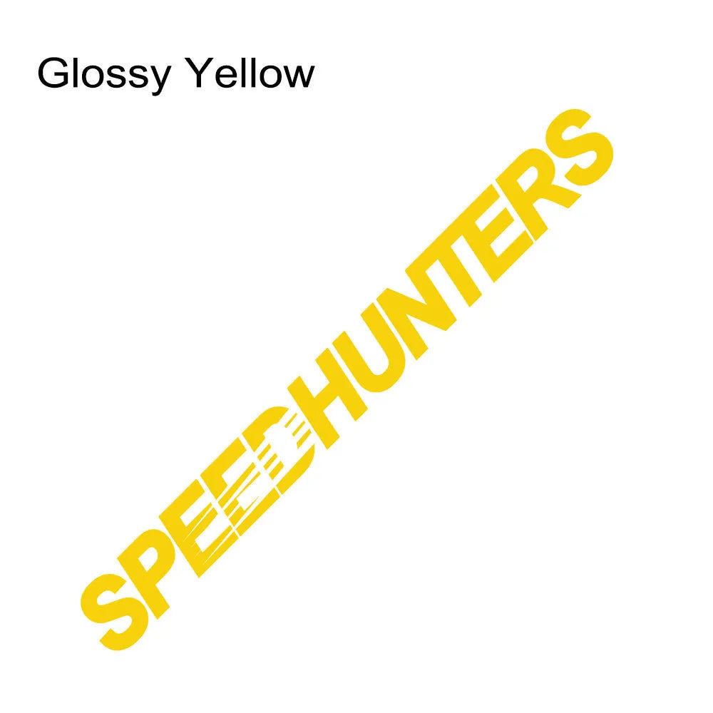Reflective Speed Hunters graphic vinyl car sticker measuring 59cm by 10cm