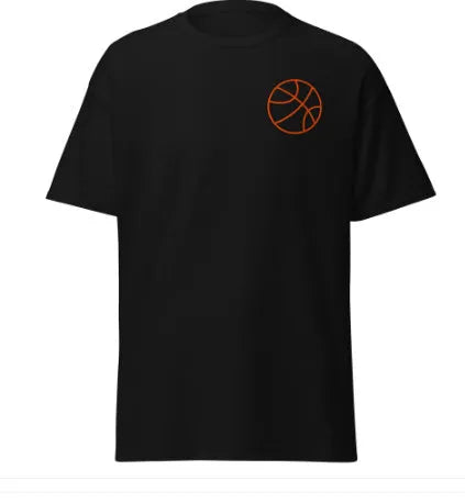 Men's thin polyester mesh short-sleeved T-shirt on a hanger, showing ball-style pattern, available in multiple colours.