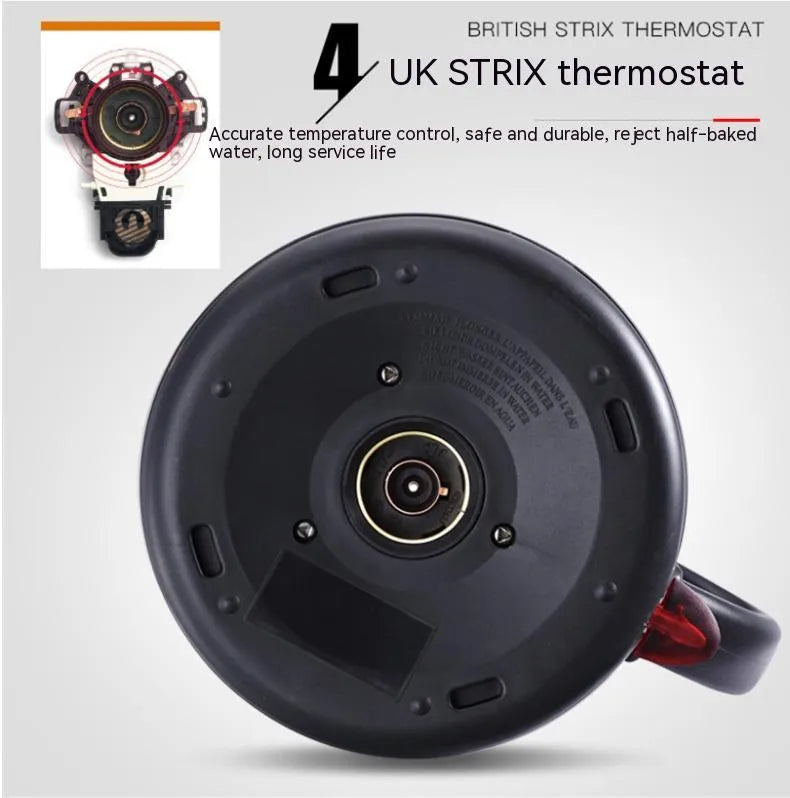Full-automatic constant temperature mute kettle in gold colour with stainless steel construction and touch controls