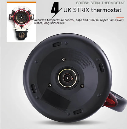 1L stainless steel kettle in gold with touch controls, auto shut-off, and 1.0L capacity for quick boiling