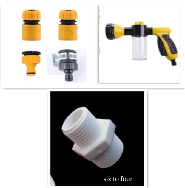 Premium high-pressure water gun with 8-in-1 adjustable nozzle for versatile household and automotive cleaning