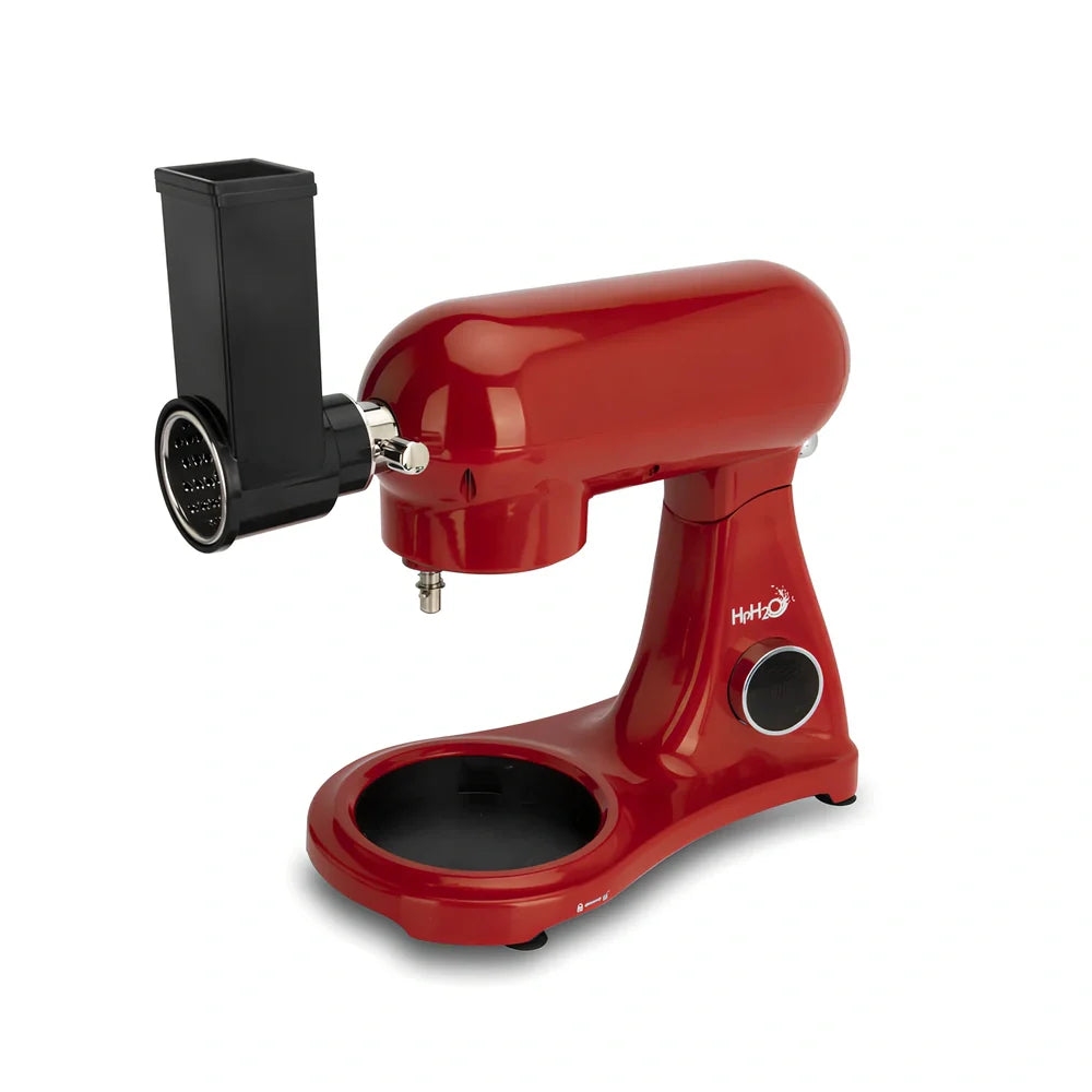 Red SM-1522ML stand mixer with stainless steel bowl and digital control panel