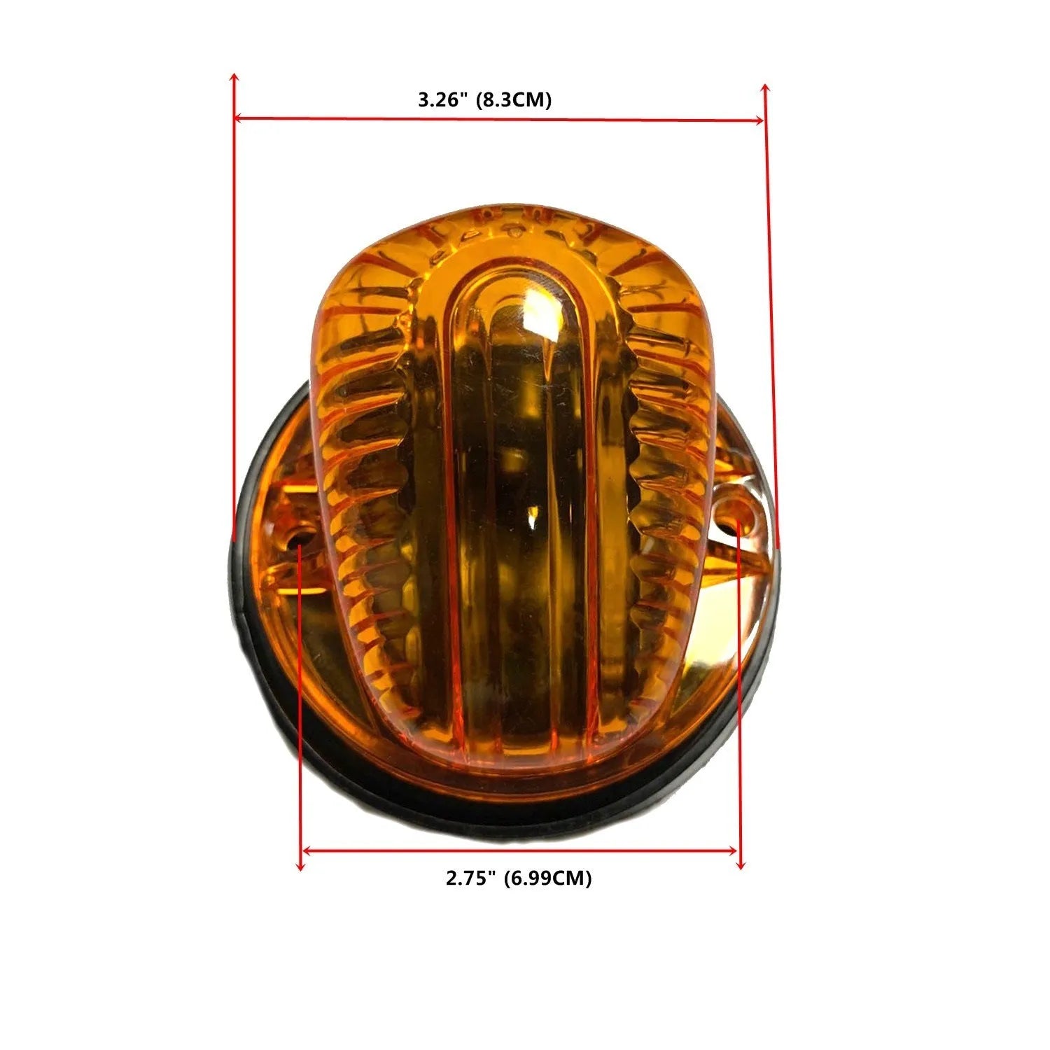 GR-model LED roof cab light kit showing yellow, transparent, and smoked black polycarbonate lenses with bases and bulbs.