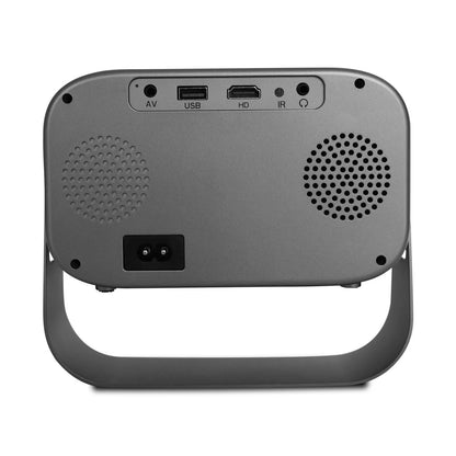 Black portable smart projector with Android system and remote control for HD presentations