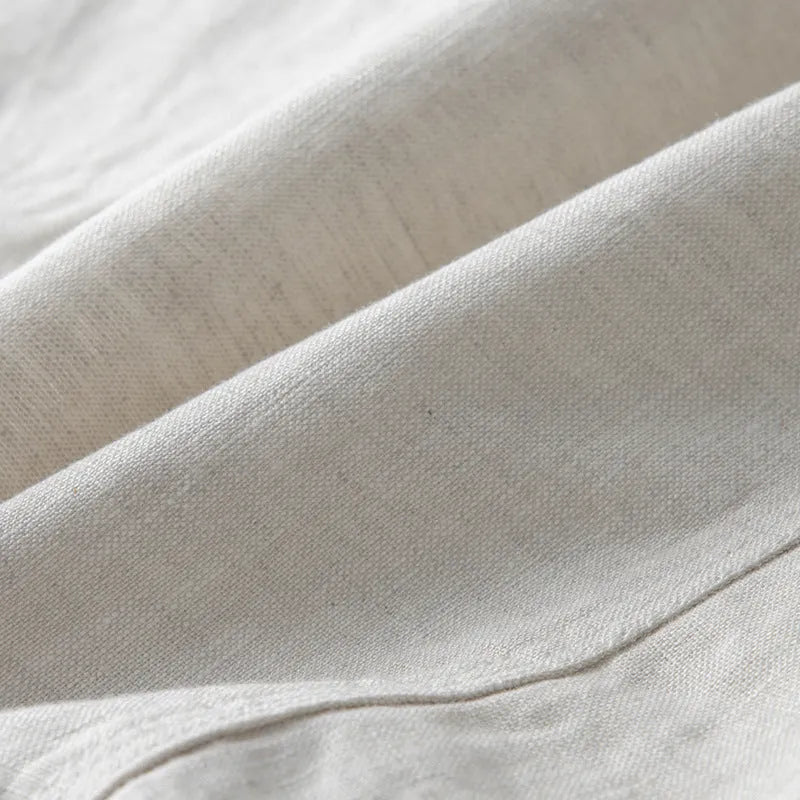 Men's casual linen suit jacket in loose fit available in five solid colours