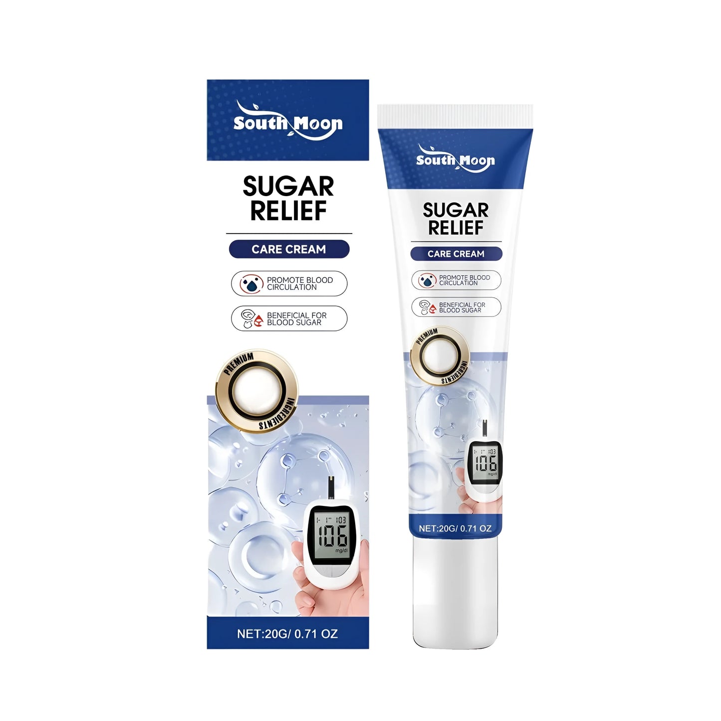 20g jar of Sugar Relief Care Cream with mint and sophora flavescens formula
