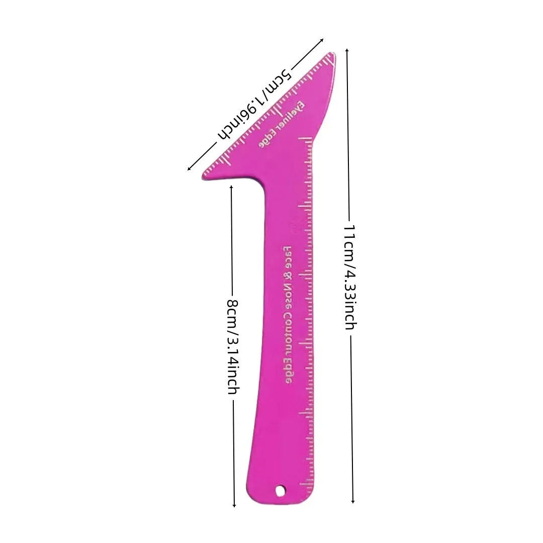 Pink and LaserFX coloured 3-in-1 eyeliner stencils for hooded eyes with winged liner and contour guides