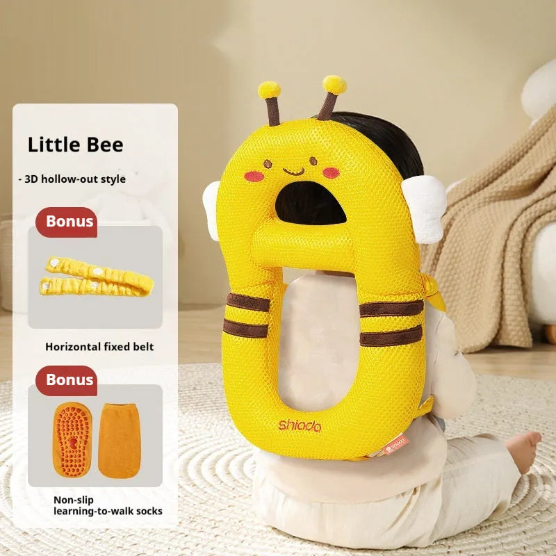 Cartoon anti-collision pillow for baby walking protection with knee pads