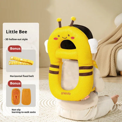 Cartoon anti-collision pillow for baby walking protection with knee pads