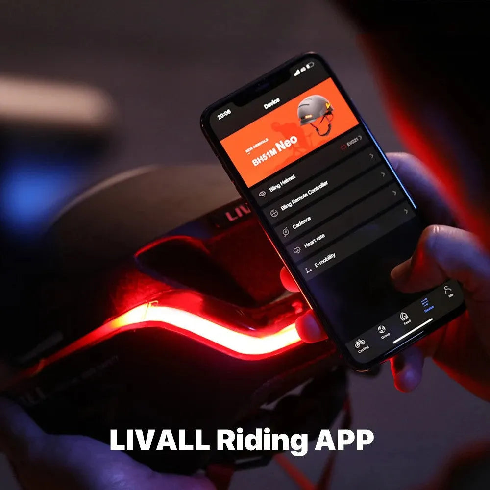Smart bicycle helmet with integrated LED safety lights for night cycling in multiple colour options