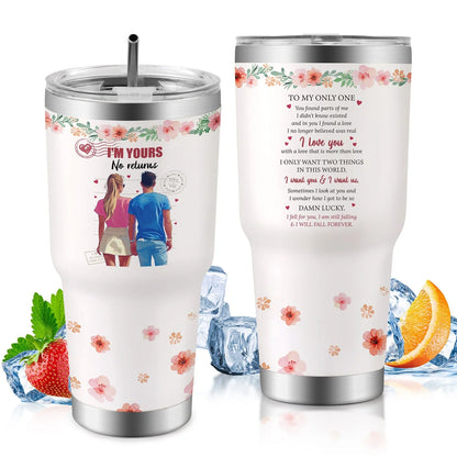 30oz insulated travel mug for car, keeps drinks hot or cold, spill-proof lid