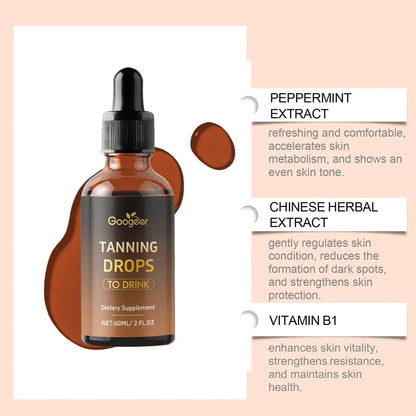 Googeer Tanning Drops To Drink Body Treatment 60ml bottle with dropper for gradual colour development