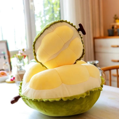 Plush toy doll in durian and orange designs, 27cm and 16cm sizes, for infants 0-3 years.