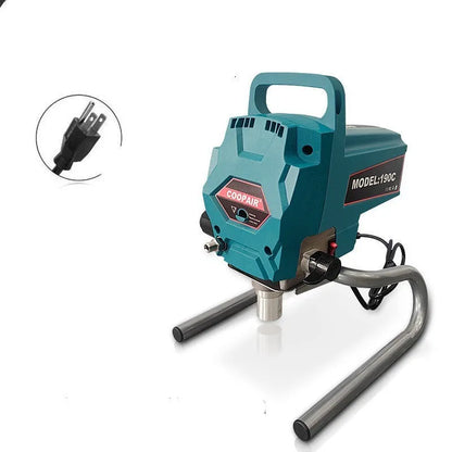 110V electric latex paint spraying machine with spray gun, hose, and extension rod