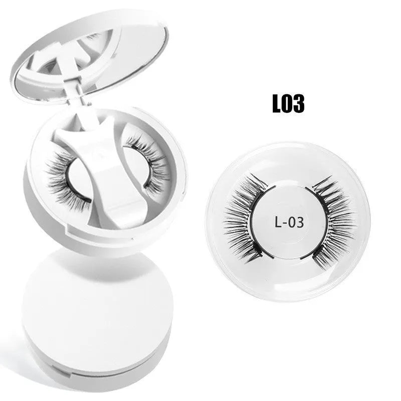 Magnetic suction false eyelashes with integrated soap holder, glue-free artificial fibre, 50g set, 75x75x25mm