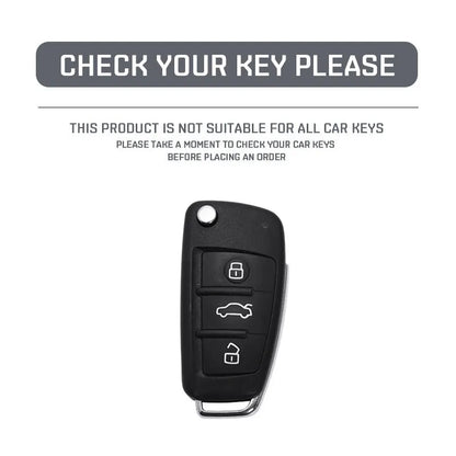 Carbon fibre style car key cover case with mirror finish in carbon pattern or white colour option