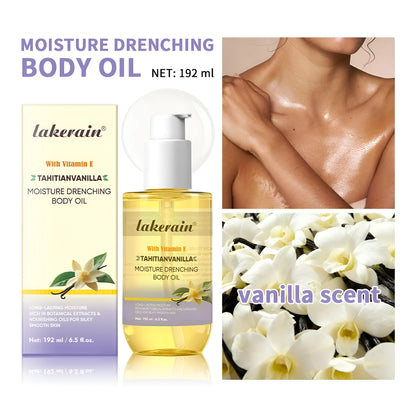 Vanilla Body Oil 192ml moisturizing nourishing soft skin oil for universal skin type body lotion