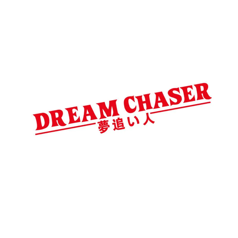 Dream Chaser design car rear window sticker in PET material measuring 40x7 cm