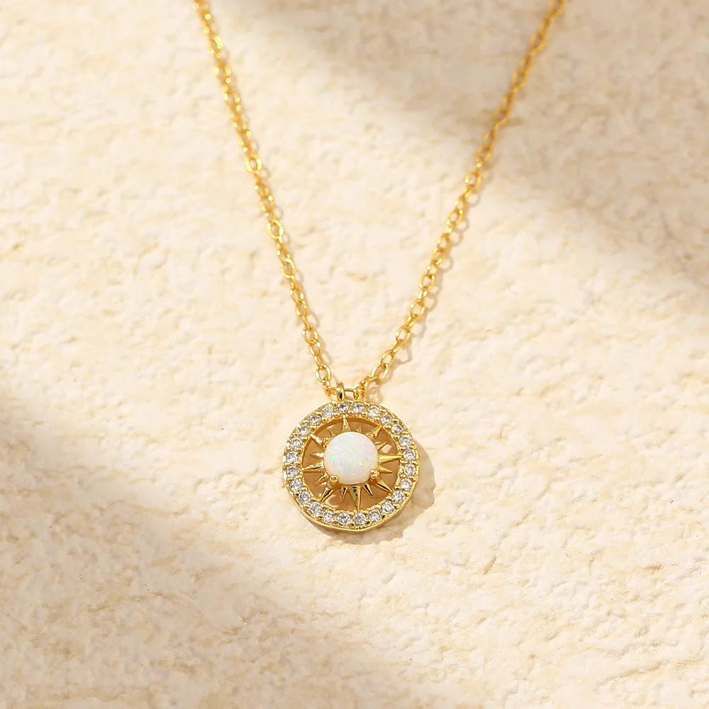 Elegant Celtic Moon and Sun Necklace in Premium 925 Sterling Silver with Celestial Motifs and Sparkling Asterism Diamonds