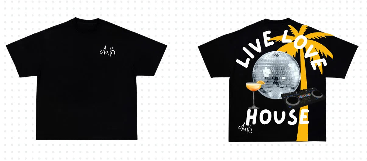 Black printed cotton t-shirt with street hip hop design showing round neck collar and short sleeves