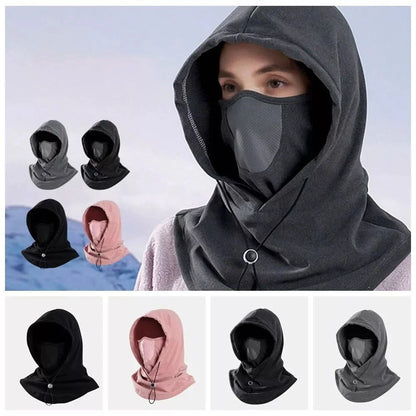 Premium insulated face mask with 360-degree coverage and adjustable drawstring closure for cold weather sports and outdoor activities