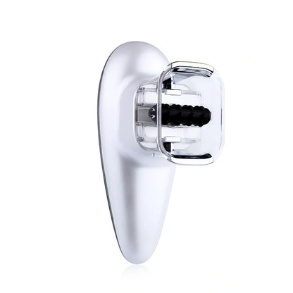 White EMS vacuum massage device with large and small suction cups, measuring 154mm long with control buttons