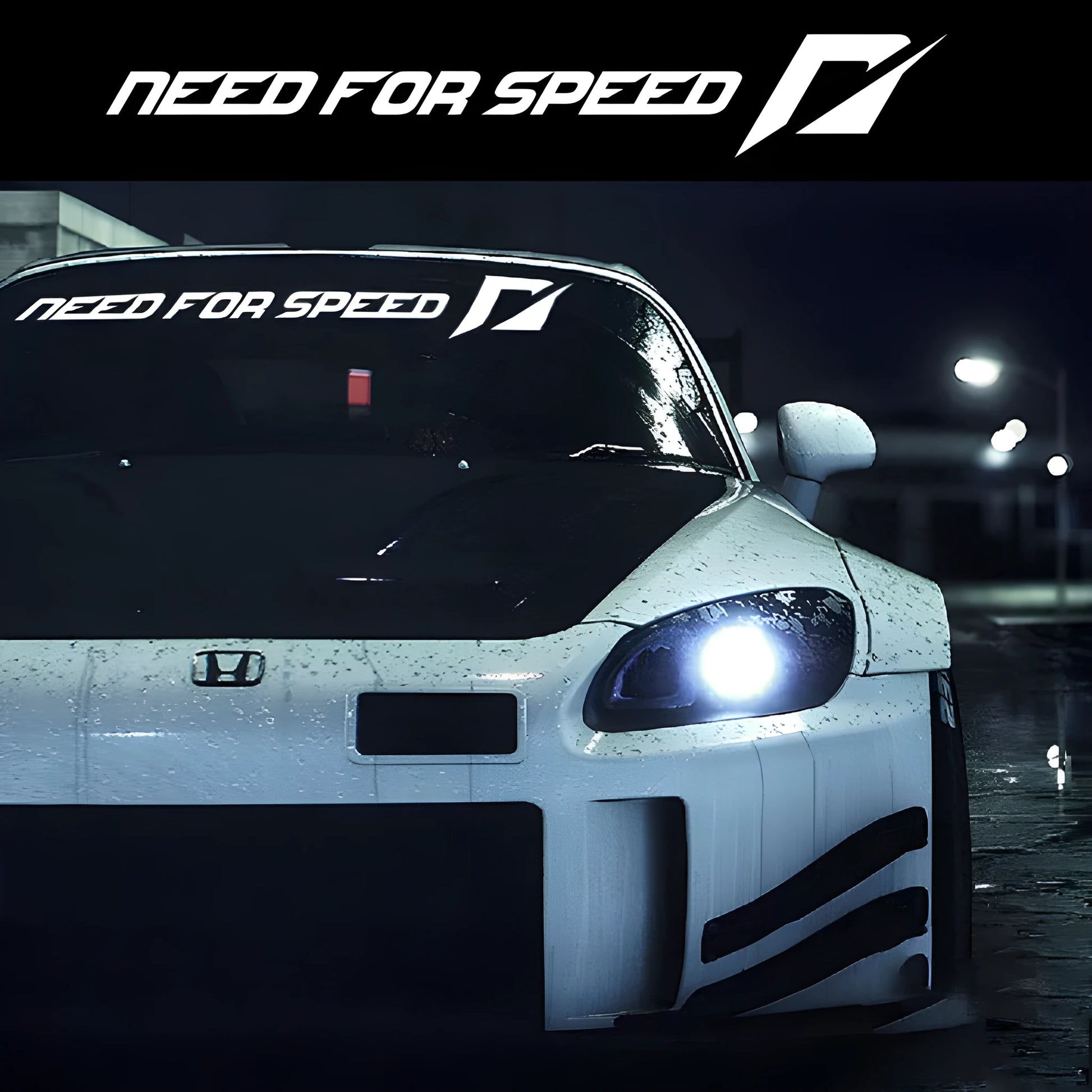 Need For Speed car sticker on vehicle window in white, rose, or reflective silver colour at 55cm or 90cm length